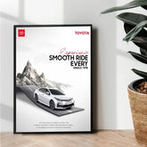 Toyota Corolla illustration artwork - wall art